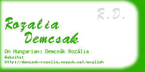 rozalia demcsak business card