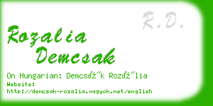 rozalia demcsak business card